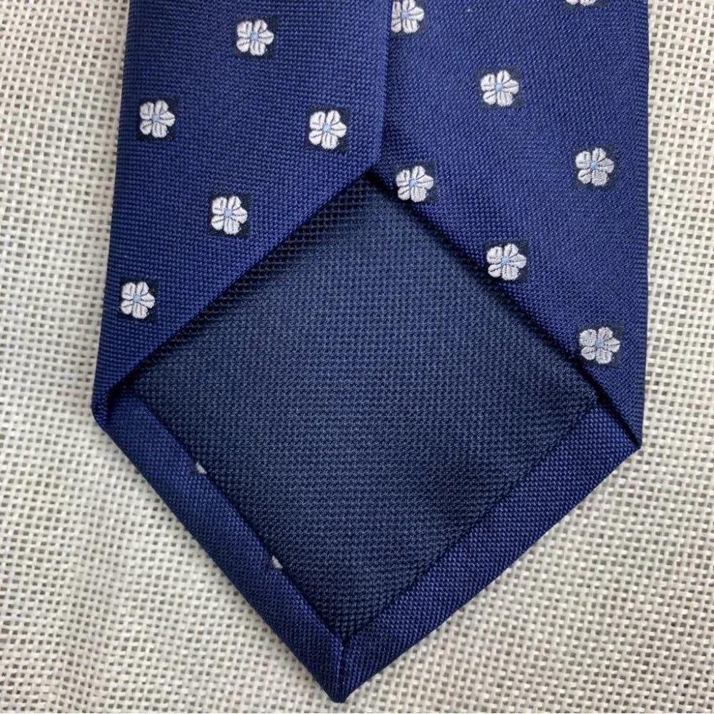 Club Room Mens Classic Floral Neat Tie Navy OS